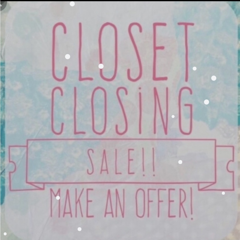 Closet Closing Sale Sign - Pink and Blue